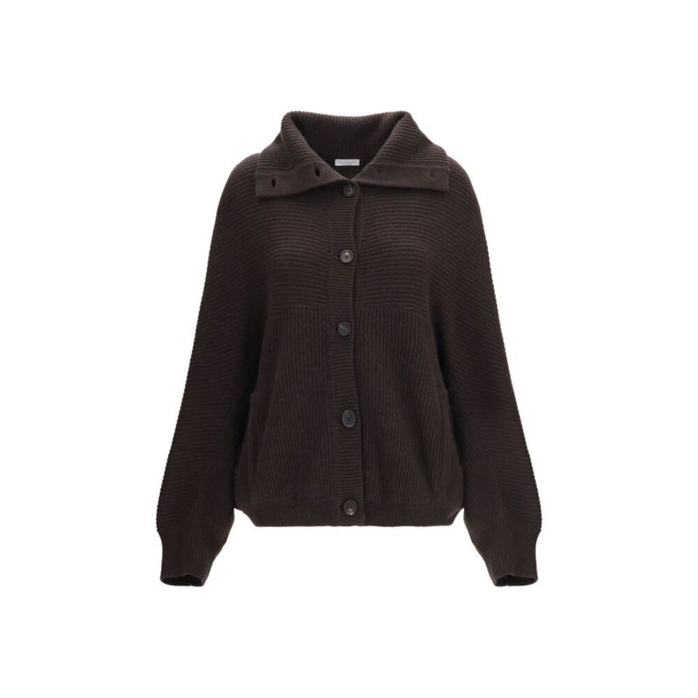 Brunello Cucinelli Brown Cashmere Women's Cardigan